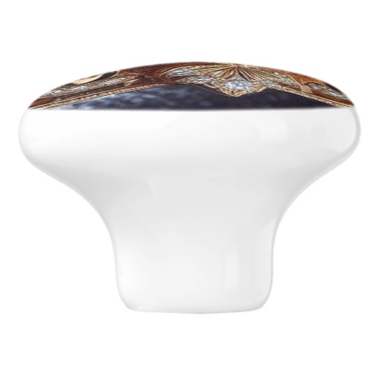 Diamond Gold Ring Keramische Knop (Zijkant)