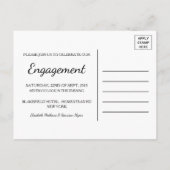 Diamond Gold Wedding Verloving Uitnodiging Briefkaart (Achterkant)