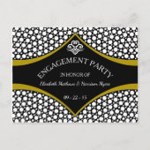 Diamond Gold Wedding Verloving Uitnodiging Briefkaart (Voorkant)