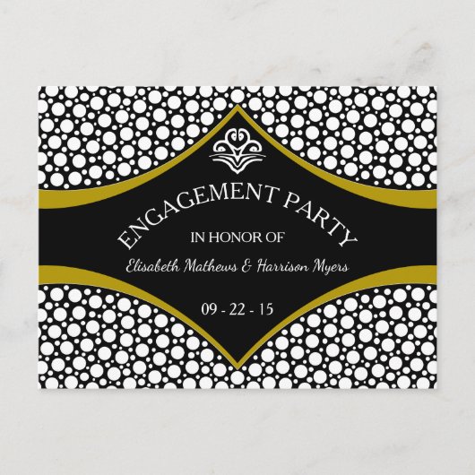 Diamond Gold Wedding Verloving Uitnodiging Briefkaart (Voorkant)