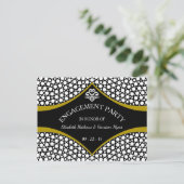 Diamond Gold Wedding Verloving Uitnodiging Briefkaart (Staand voorkant)
