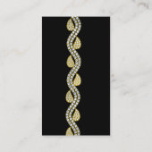 Diamond & goudpaisleyzwart visitekaartje (Achterkant)