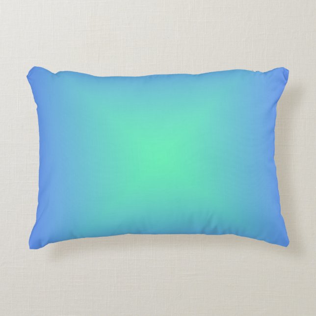 Diamond gradiënt blauw tot aquamarine groen accent kussen (Voorkant)