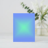 Diamond gradiënt blauw tot aquamarine groen briefkaart (Staand voorkant)
