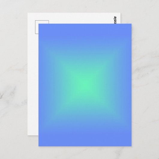 Diamond gradiënt blauw tot aquamarine groen briefkaart (Voorkant / Achterkant)