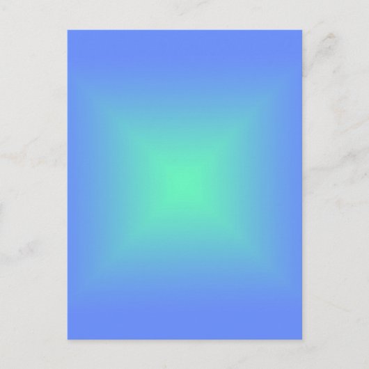 Diamond gradiënt blauw tot aquamarine groen briefkaart (Voorkant)