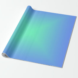 Diamond gradiënt blauw tot aquamarine groen cadeaupapier