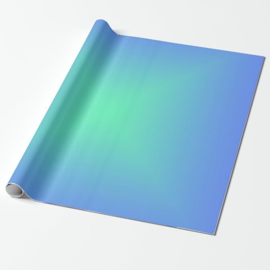 Diamond gradiënt blauw tot aquamarine groen cadeaupapier (Uitgerold)