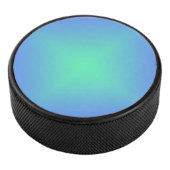 Diamond gradiënt blauw tot aquamarine groen hockey puck (3/4)