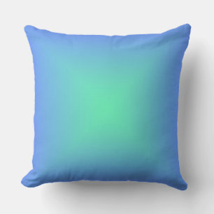 Diamond gradiënt blauw tot aquamarine groen kussen