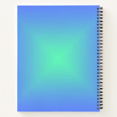 Diamond gradiënt blauw tot aquamarine groen notitieboek (Achterkant)