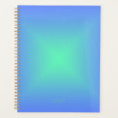 Diamond gradiënt blauw tot aquamarine groen planner (Voorkant)