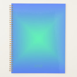 Diamond gradiënt blauw tot aquamarine groen planner