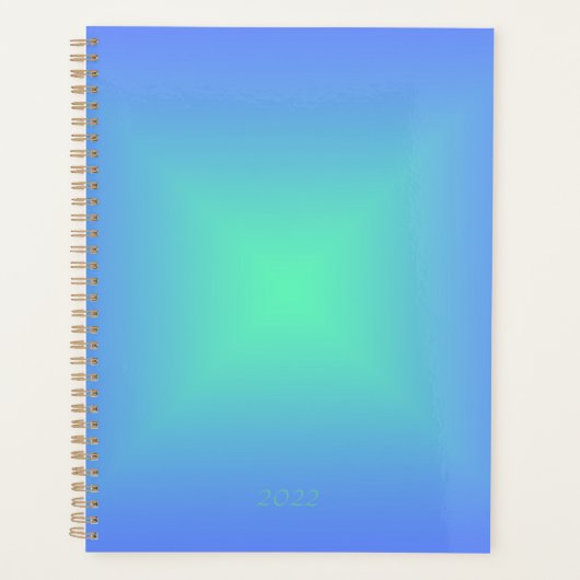 Diamond gradiënt blauw tot aquamarine groen planner (Voorkant)