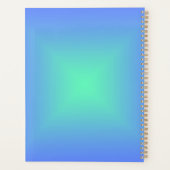 Diamond gradiënt blauw tot aquamarine groen planner (Achterkant)