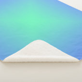 Diamond gradiënt blauw tot aquamarine groen sherpa deken (3/4)