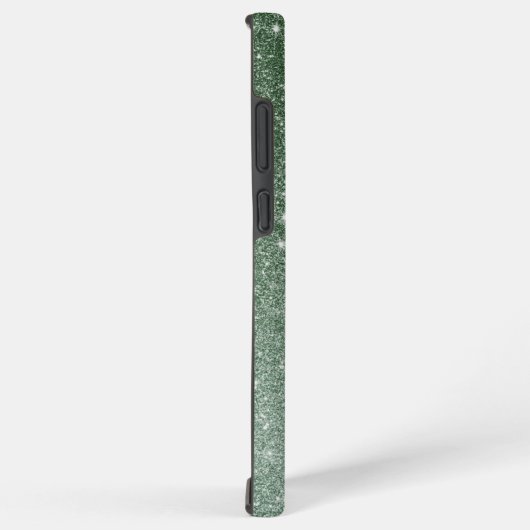Diamond Green Faux Glitter Calligrafie Monogram Samsung Galaxy Hoesje (Rechterkant)