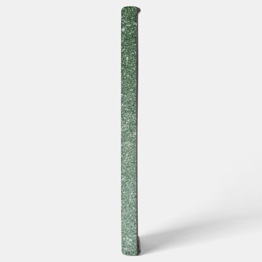 Diamond Green Faux Glitter Calligrafie Monogram Samsung Galaxy Hoesje (Linkerkant)