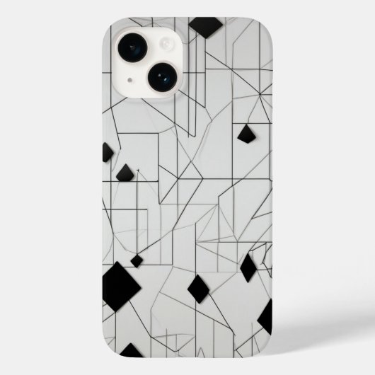 Diamond Grid Line Art Case-Mate iPhone Case (Achterkant)