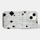 Diamond Grid Line Art iPhone Hoesje (Achterkant horizontaal)