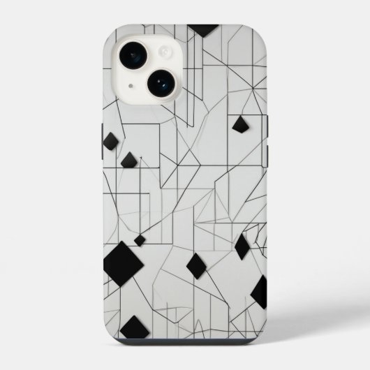 Diamond Grid Line Art iPhone Hoesje (Achterkant)