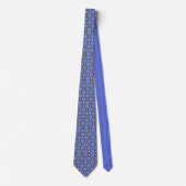 Diamond Grid Neck Tie with Lavender Accent Stropdas (Voorkant)