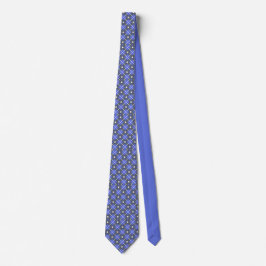 Diamond Grid Neck Tie with Lavender Accent Stropdas