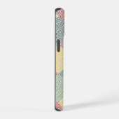 Diamond Grid Pattern Moderne Kerstvakantie iPhone 15 Case (Rechterkant)
