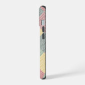 Diamond Grid Pattern Moderne Kerstvakantie iPhone 15 Case (Linkerkant)