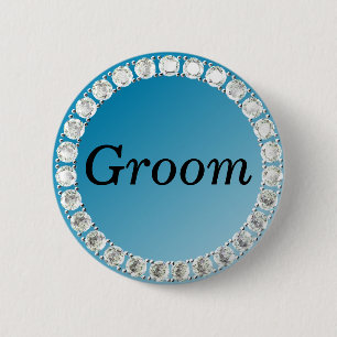 Diamond Groom Ronde Button 5,7 Cm