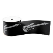 Diamond Guitar Ribbon Design Grosgrain Lint (Spoel)