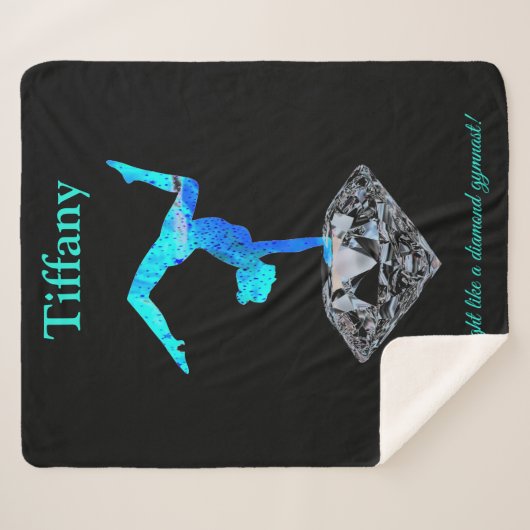 Diamond Gymnast Shine Bright Sherpa Blanket Sherpa Deken (Voorkant (horizontaal))