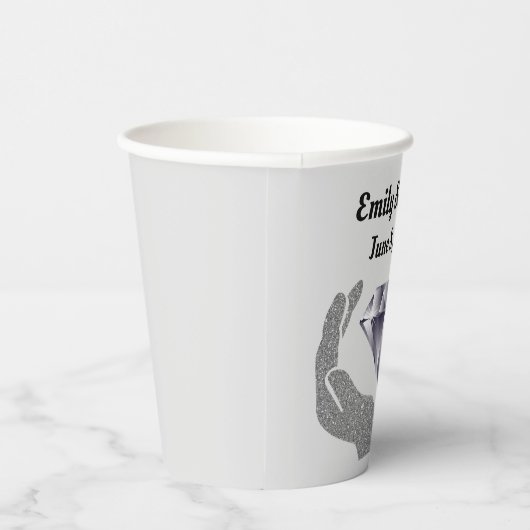 Diamond Hands Bruiloft  Papieren Bekers (Rechts)