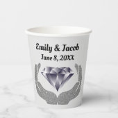 Diamond Hands Bruiloft Papieren Bekers (Voorkant)