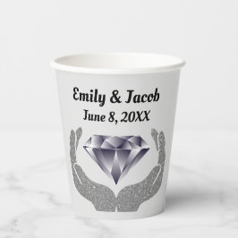 Diamond Hands Bruiloft  Papieren Bekers