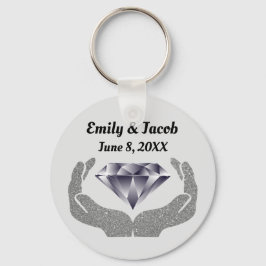 Diamond Hands Bruiloft Sleutelhanger