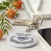 Diamond Hands Bruiloft Sleutelhanger (Zijkant)