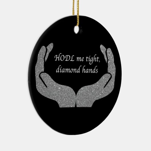 Diamond Hands Ceramic Ornament (Rechts)