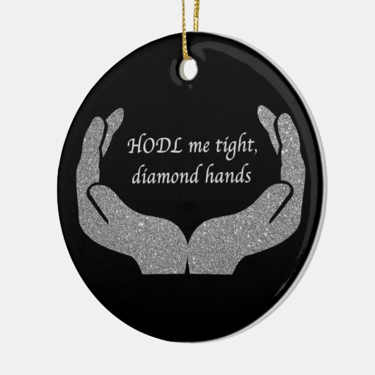 Diamond Hands Ceramic Ornament (Links)