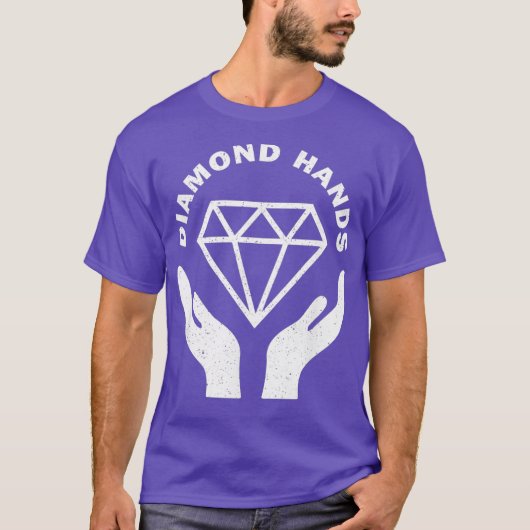 Diamond Hands crypto stock trading meme T-shirt (Voorkant)