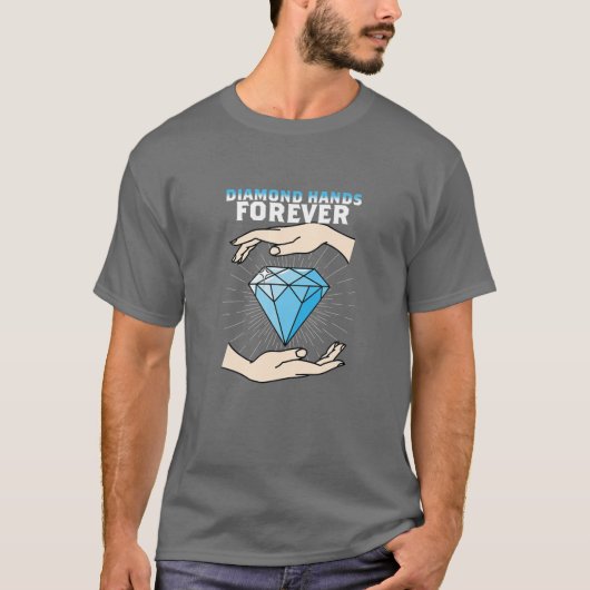 Diamond Hands Forever Cryptocurrency T-shirt (Voorkant)