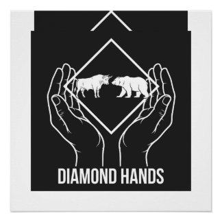 Diamond Hands — Glanzende Poster