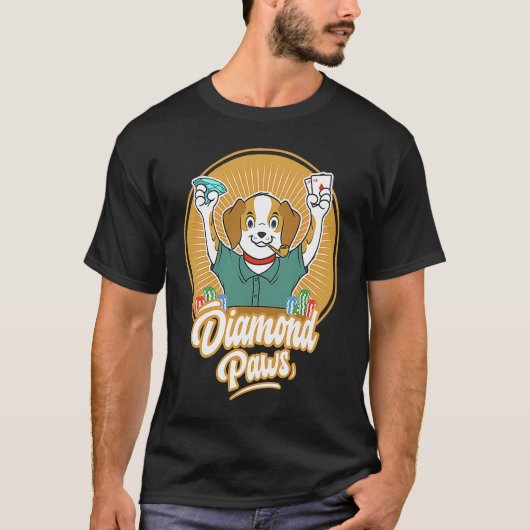 Diamond Hands GME AMC We houden van de Stock Apes  T-shirt (Voorkant)
