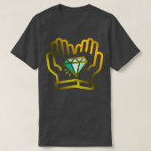 Diamond Hands GME Stock Market Trader Gold Crypto T-shirt (Design voorkant)
