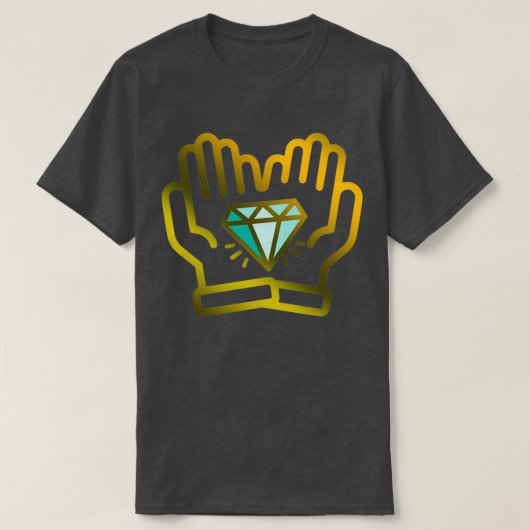 Diamond Hands GME Stock Market Trader Gold Crypto T-shirt (Design voorkant)
