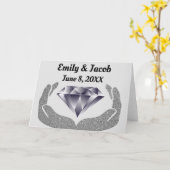 Diamond Hands Huwelijk Kaart (Gele Bloem)