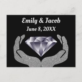 Diamond Hands Huwelijksansichtkaart Briefkaart