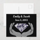 Diamond Hands Huwelijksansichtkaart Briefkaart (Voorkant / Achterkant)