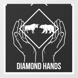 Diamond Hands — Raamsticker