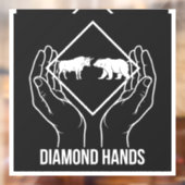 Diamond Hands — Raamsticker (Vel 2)
